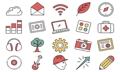 set of icons for web design