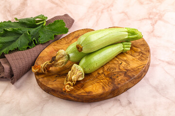 Green young small baby zucchini