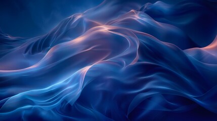 Fototapeta premium Abstract Blue Fluid Wallpaper Background with Organic Flowing Shapes