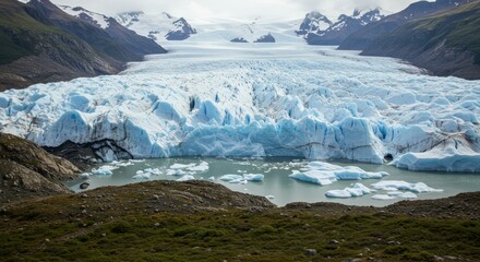 Majestic Glacier Landscape Patagonia's Icy Beauty