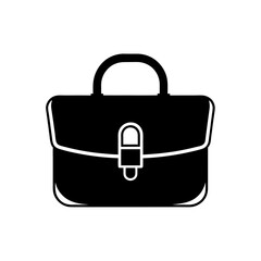 briefcase with lock icon on white background  