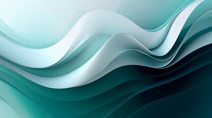 Teal Abstract Waves.