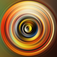 Colorful radial motion effect. Abstract rounded background. Color curves and sphere. Multi color gradient rings and circles wallpaper. Colored texture backdrop and banner.