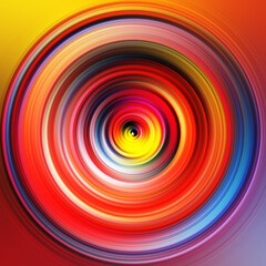 Colorful radial motion effect. Abstract rounded background. Color curves and sphere. Multi color gradient rings and circles wallpaper. Colored texture backdrop and banner.