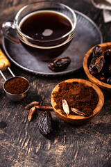 Coffee from date seed. Caffein free drink
