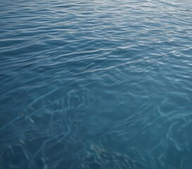 Obraz premium Serene blue water, gentle ripple, sunlit surface, photography, sunlight, movement