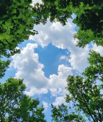 Obraz premium green tree and sky