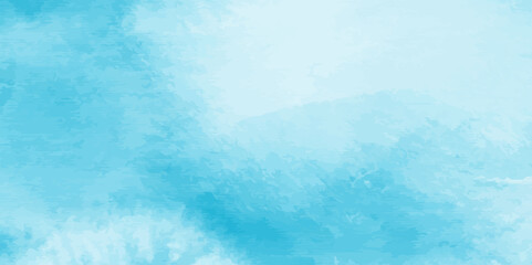 Abstract Watercolor Blue Sky with Gentle White Clouds for Nature-Inspired Backgrounds, Elegant Watercolor Sky Background with Light Blue Tones and Soft White Clouds