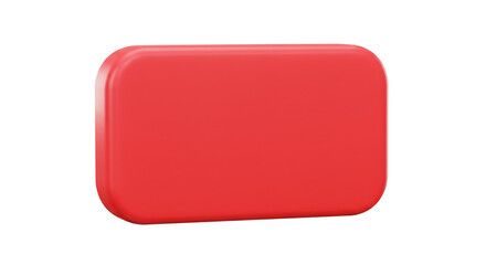 Red Rectangular Case Compact Storage Modern Design Portable Container Smooth Surface Vivid Color