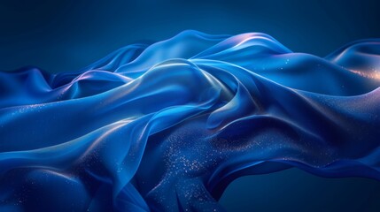 Obraz premium Abstract Blue Fluid Wallpaper Background with Organic Flowing Shapes