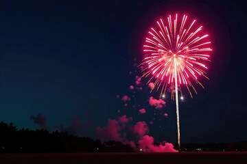 Vibrant fireworks explode in a night sky, celebrating a triumphant victory , lights, wonderful, fireworks