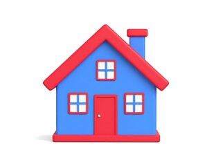 Pink House 3D Render Home Sweet Home, Cartoon House, Realistic Model, Childrens Play House