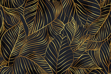 Goloden leaf pattern pattern background design.