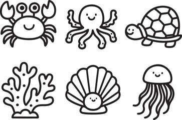 set of easter eggs and flowers icon vector Silhouette