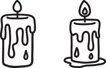 Candle Royalty icon vector Silhouette
