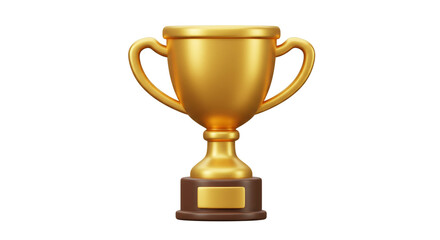 Golden Trophy Award Winning Success Achievement Prize Champion Victory Celebration