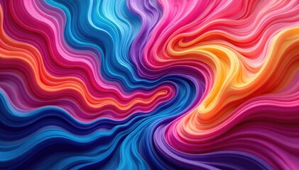 Obraz premium Abstract swirls of vibrant colors merging seamlessly , paint, fluid