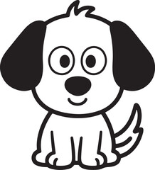 Puppy icon vector Silhouette