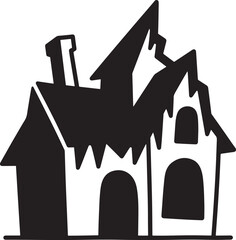 ghost town house icon Silhouette