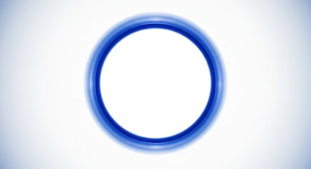 Blue circle on white background with soft edges and gradient effect.