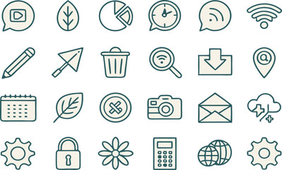 set of icons for web vector set of web icons