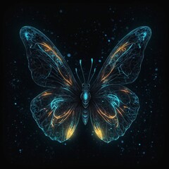 abstract background with butterfly