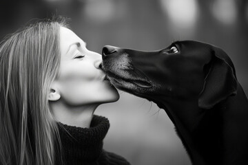 Young woman with her dog