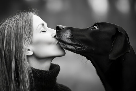 Young woman with her dog
