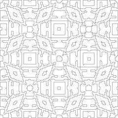 Linear pattern. Digital design.Black and white pattern for web page, textures, card, poster, fabric, textile. Linear Wallpaper Image.
Repeating ornament.