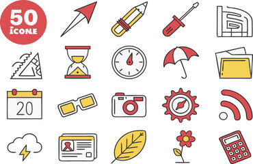 set of icons for web design vector set of web icons