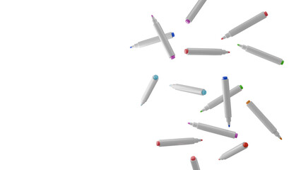 Markers. Png background