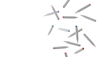 Markers. Png background