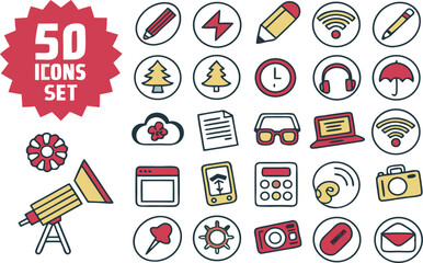 set of icons for web