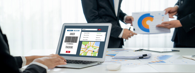Delivery tracking system for e-commerce and brisk online business to timely goods transportation...