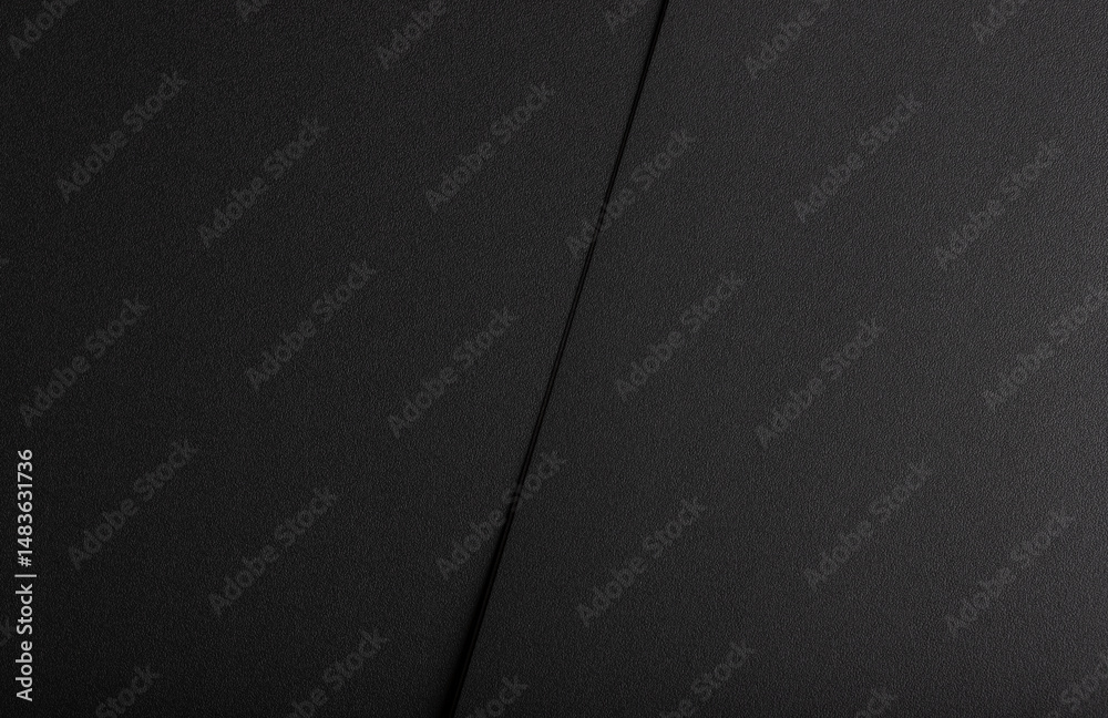 Aufkleber Black matte paper texture with an elegant, rich finish, featuring abstract geometric lines and a