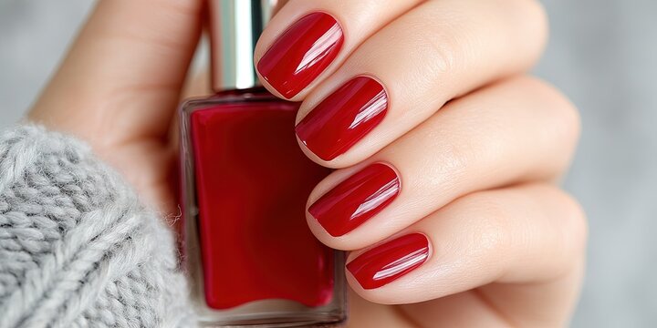 phot of woman manicured fingernails