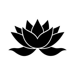 lotus flower vector illustration silhouette vector