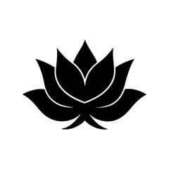 lotus flower vector illustration silhouette vector