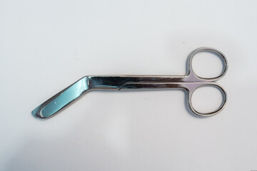 Lister Bandage Scissors Surgery Instrument isolated on white background