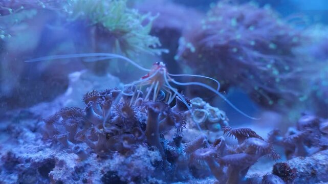 Reef saltwater aquarium. Euphilia. Sea