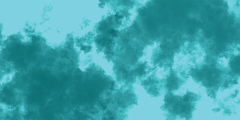 Rich Haze of Blue and Teal Merging in a Cloudy Atmospheric Display

