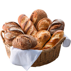 Baguette isolated on transparent background