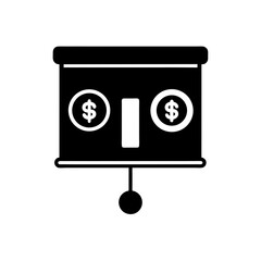 currency exchange board icon on white background   