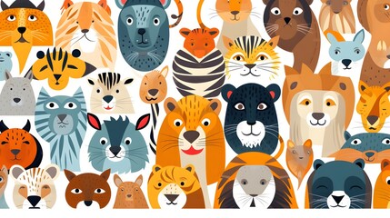 Obraz premium Professional Animal Pattern Background Vector Illustration for Creative Design Projects