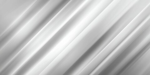 Fototapeta premium Smooth metallic background with diagonal ridged lines and silver gradient lighting 
