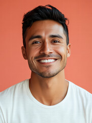 Obraz premium Radiant Portrait: Captivating the Essence of Genuine Joy. Capturing the magnetic appeal and the sheer authenticity that makes a portrait unforgettable.