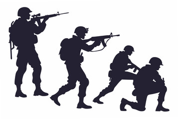 Fototapeta premium silhouette of a soldier