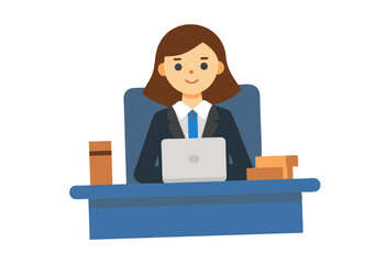 Obraz premium business woman with laptop