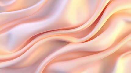 Fototapeta premium Soft, flowing fabric with a gradient of pink and yellow hues.