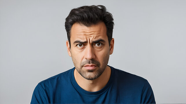 Portrait of a disgusted man